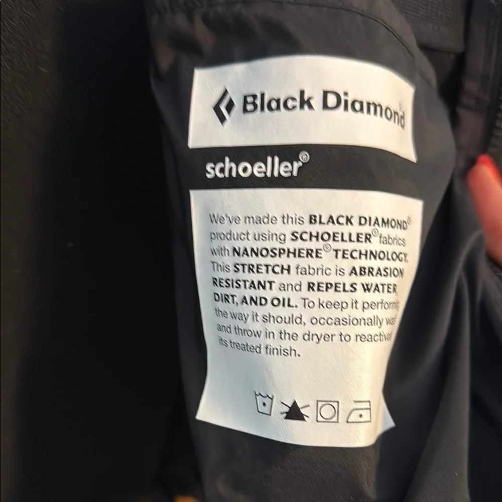 Black Diamond Performance Jacket Black High Collar